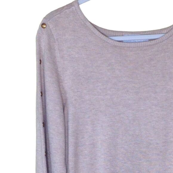 Carolyn Taylor Lightweight Sweater Decorate Brads on Sleeves XL - Picture 7 of 8